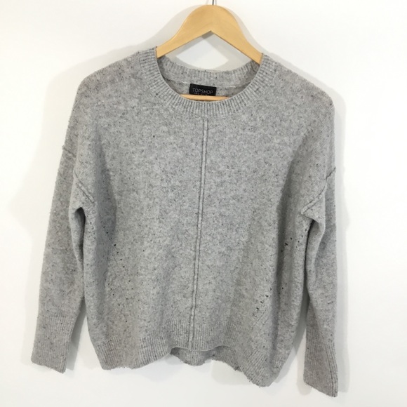 Topshop Sweaters - TOPSHOP Grey Pullover Knit Sweater Top